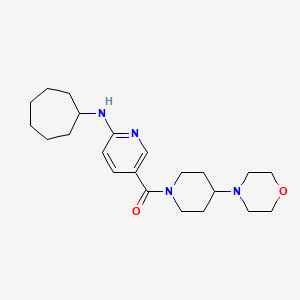 molecular formula C22H34N4O2 B5284792 N-cycloheptyl-5-[(4-morpholin-4-ylpiperidin-1-yl)carbonyl]pyridin-2-amine 