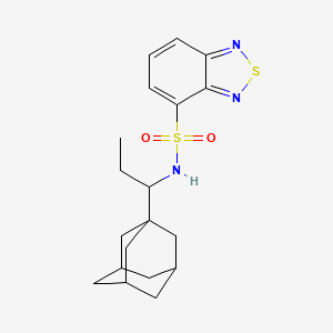 molecular formula C19H25N3O2S2 B5284798 N-[1-(ADAMANTAN-1-YL)PROPYL]-2,1,3-BENZOTHIADIAZOLE-4-SULFONAMIDE 