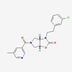 (3aS*,6aR*)-3-[2-(3-chlorophenyl)ethyl]-5-[(5-methylpyridin-3-yl)carbonyl]hexahydro-2H-pyrrolo[3,4-d][1,3]oxazol-2-one