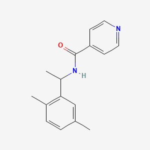 N-[1-(2,5-dimethylphenyl)ethyl]isonicotinamide