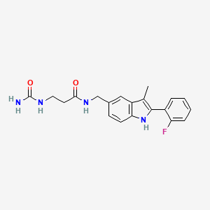 3-[(aminocarbonyl)amino]-N-{[2-(2-fluorophenyl)-3-methyl-1H-indol-5-yl]methyl}propanamide