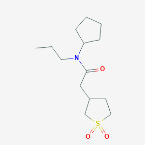 molecular formula C14H25NO3S B5284848 N-cyclopentyl-2-(1,1-dioxidotetrahydro-3-thienyl)-N-propylacetamide 