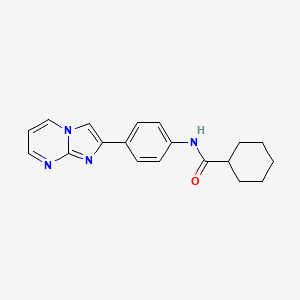 N-(4-imidazo[1,2-a]pyrimidin-2-ylphenyl)cyclohexanecarboxamide