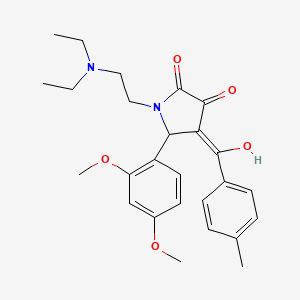 molecular formula C26H32N2O5 B5284860 1-[2-(diethylamino)ethyl]-5-(2,4-dimethoxyphenyl)-3-hydroxy-4-(4-methylbenzoyl)-1,5-dihydro-2H-pyrrol-2-one 