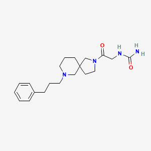 N-{2-oxo-2-[7-(3-phenylpropyl)-2,7-diazaspiro[4.5]dec-2-yl]ethyl}urea