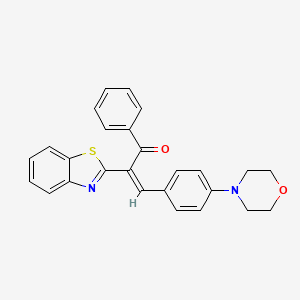 (E)-2-(1,3-benzothiazol-2-yl)-3-(4-morpholin-4-ylphenyl)-1-phenylprop-2-en-1-one