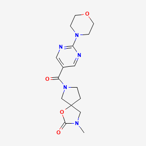 3-methyl-7-{[2-(4-morpholinyl)-5-pyrimidinyl]carbonyl}-1-oxa-3,7-diazaspiro[4.4]nonan-2-one