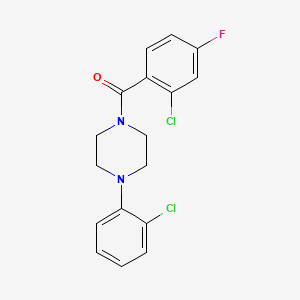 molecular formula C17H15Cl2FN2O B5284957 1-(2-chloro-4-fluorobenzoyl)-4-(2-chlorophenyl)piperazine 