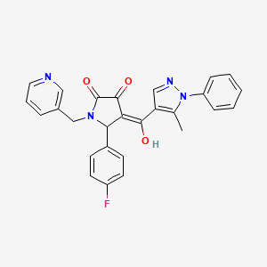 5-(4-fluorophenyl)-3-hydroxy-4-[(5-methyl-1-phenyl-1H-pyrazol-4-yl)carbonyl]-1-(3-pyridinylmethyl)-1,5-dihydro-2H-pyrrol-2-one