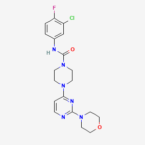 N-(3-chloro-4-fluorophenyl)-4-[2-(4-morpholinyl)-4-pyrimidinyl]-1-piperazinecarboxamide