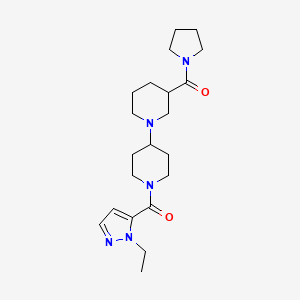 molecular formula C21H33N5O2 B5284967 1'-[(1-ethyl-1H-pyrazol-5-yl)carbonyl]-3-(pyrrolidin-1-ylcarbonyl)-1,4'-bipiperidine 