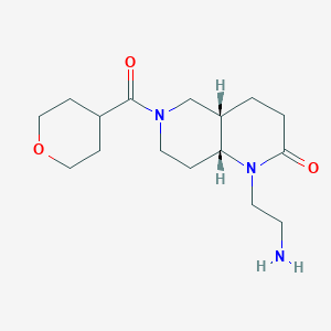 rel-(4aS,8aR)-1-(2-aminoethyl)-6-(tetrahydro-2H-pyran-4-ylcarbonyl)octahydro-1,6-naphthyridin-2(1H)-one hydrochloride