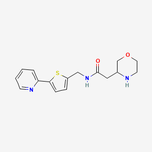 2-(3-morpholinyl)-N-{[5-(2-pyridinyl)-2-thienyl]methyl}acetamide hydrochloride