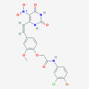 N-(4-bromo-3-chlorophenyl)-2-{2-methoxy-4-[2-(5-nitro-2,6-dioxo-1,2,3,6-tetrahydro-4-pyrimidinyl)vinyl]phenoxy}acetamide