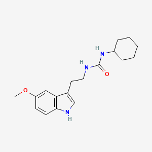 molecular formula C18H25N3O2 B5285075 N-cyclohexyl-N'-[2-(5-methoxy-1H-indol-3-yl)ethyl]urea 