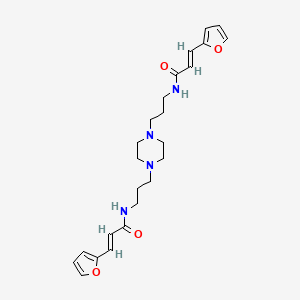 molecular formula C24H32N4O4 B5285090 N,N'-(1,4-piperazinediyldi-3,1-propanediyl)bis[3-(2-furyl)acrylamide] 