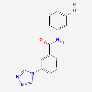 molecular formula C15H12N4O2 B5285141 N-(3-hydroxyphenyl)-3-(4H-1,2,4-triazol-4-yl)benzamide 