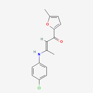 3-[(4-chlorophenyl)amino]-1-(5-methyl-2-furyl)-2-buten-1-one