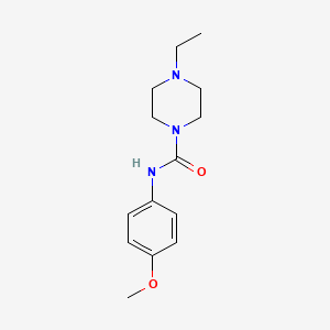 molecular formula C14H21N3O2 B5285203 4-ethyl-N-(4-methoxyphenyl)-1-piperazinecarboxamide 