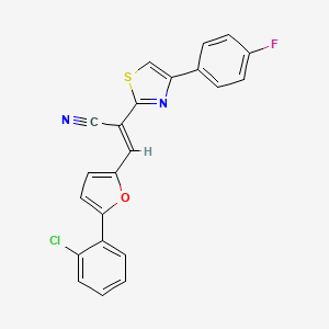 3-[5-(2-chlorophenyl)-2-furyl]-2-[4-(4-fluorophenyl)-1,3-thiazol-2-yl]acrylonitrile