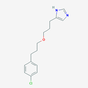 molecular formula C15H19ClN2O B528525 1H-Imidazole, 4-(3-(3-(4-chlorophenyl)propoxy)propyl)- CAS No. 152029-80-6