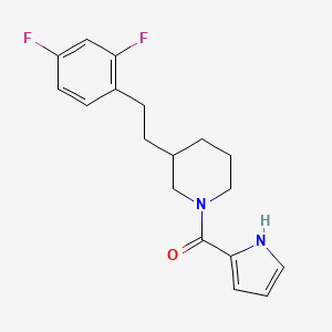 3-[2-(2,4-difluorophenyl)ethyl]-1-(1H-pyrrol-2-ylcarbonyl)piperidine