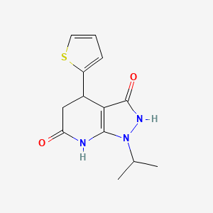 molecular formula C13H15N3O2S B5285279 1-isopropyl-4-(2-thienyl)-4,7-dihydro-1H-pyrazolo[3,4-b]pyridine-3,6(2H,5H)-dione 