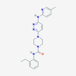 N-(2-ethylphenyl)-4-{6-[(5-methyl-2-pyridinyl)amino]-3-pyridazinyl}-1-piperazinecarboxamide