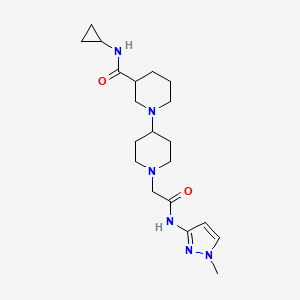 N-cyclopropyl-1'-{2-[(1-methyl-1H-pyrazol-3-yl)amino]-2-oxoethyl}-1,4'-bipiperidine-3-carboxamide