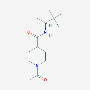 molecular formula C14H26N2O2 B5285298 1-acetyl-N-(1,2,2-trimethylpropyl)-4-piperidinecarboxamide 