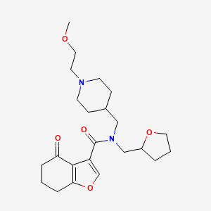 N-{[1-(2-methoxyethyl)-4-piperidinyl]methyl}-4-oxo-N-(tetrahydro-2-furanylmethyl)-4,5,6,7-tetrahydro-1-benzofuran-3-carboxamide