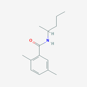 molecular formula C14H21NO B5285314 2,5-dimethyl-N-(1-methylbutyl)benzamide 