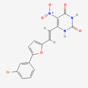 6-{2-[5-(3-bromophenyl)-2-furyl]vinyl}-5-nitro-2,4(1H,3H)-pyrimidinedione