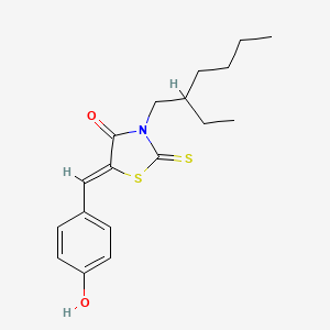 3-(2-ethylhexyl)-5-(4-hydroxybenzylidene)-2-thioxo-1,3-thiazolidin-4-one