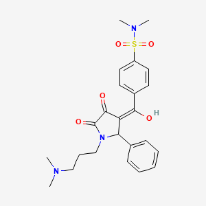 4-{1-[3-(DIMETHYLAMINO)PROPYL]-4-HYDROXY-5-OXO-2-PHENYL-2,5-DIHYDRO-1H-PYRROLE-3-CARBONYL}-N,N-DIMETHYLBENZENE-1-SULFONAMIDE