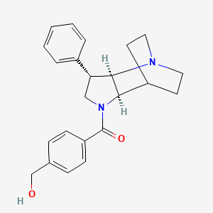 molecular formula C23H26N2O2 B5285388 (4-{[(2R*,3S*,6R*)-3-phenyl-1,5-diazatricyclo[5.2.2.0~2,6~]undec-5-yl]carbonyl}phenyl)methanol 