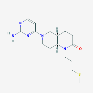 (4aS*,8aR*)-6-(2-amino-6-methylpyrimidin-4-yl)-1-[3-(methylthio)propyl]octahydro-1,6-naphthyridin-2(1H)-one