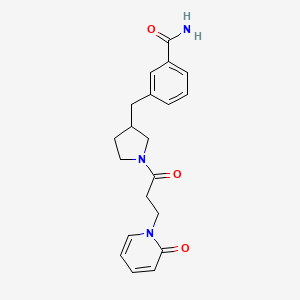 3-({1-[3-(2-oxo-1(2H)-pyridinyl)propanoyl]-3-pyrrolidinyl}methyl)benzamide