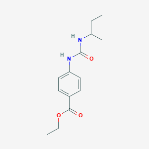 molecular formula C14H20N2O3 B5285414 ethyl 4-{[(sec-butylamino)carbonyl]amino}benzoate 