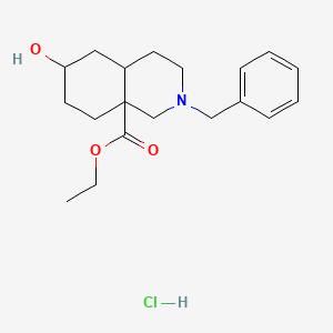 molecular formula C19H28ClNO3 B5285421 ethyl 2-benzyl-6-hydroxyoctahydroisoquinoline-8a(1H)-carboxylate hydrochloride 