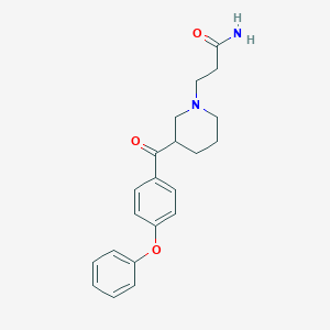 molecular formula C21H24N2O3 B5285444 3-[3-(4-phenoxybenzoyl)piperidin-1-yl]propanamide 