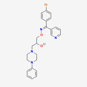 (4-bromophenyl)(3-pyridinyl)methanone O-[2-hydroxy-3-(4-phenyl-1-piperazinyl)propyl]oxime