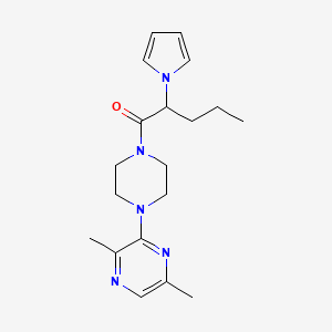 2,5-dimethyl-3-{4-[2-(1H-pyrrol-1-yl)pentanoyl]piperazin-1-yl}pyrazine