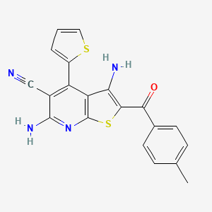 3,6-diamino-2-(4-methylbenzoyl)-4-(2-thienyl)thieno[2,3-b]pyridine-5-carbonitrile