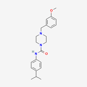 molecular formula C22H29N3O2 B5285475 N-(4-isopropylphenyl)-4-(3-methoxybenzyl)-1-piperazinecarboxamide 