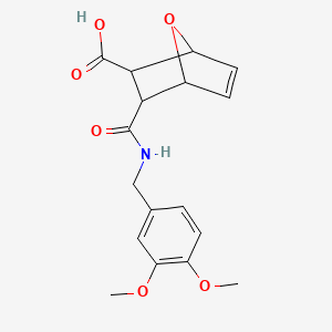 molecular formula C17H19NO6 B5285483 3-{[(3,4-dimethoxybenzyl)amino]carbonyl}-7-oxabicyclo[2.2.1]hept-5-ene-2-carboxylic acid 