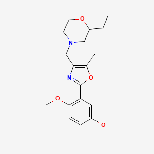 4-{[2-(2,5-dimethoxyphenyl)-5-methyl-1,3-oxazol-4-yl]methyl}-2-ethylmorpholine