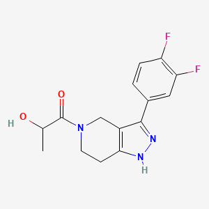 1-[3-(3,4-Difluorophenyl)-1,4,6,7-tetrahydropyrazolo[4,3-c]pyridin-5-yl]-2-hydroxypropan-1-one