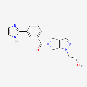 2-[5-[3-(1H-imidazol-2-yl)benzoyl]-5,6-dihydropyrrolo[3,4-c]pyrazol-1(4H)-yl]ethanol