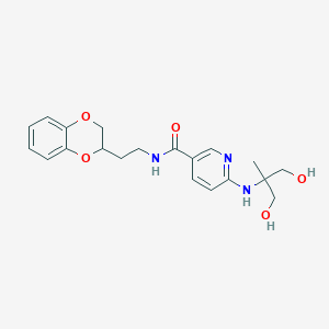 molecular formula C20H25N3O5 B5285517 N-[2-(2,3-dihydro-1,4-benzodioxin-2-yl)ethyl]-6-{[2-hydroxy-1-(hydroxymethyl)-1-methylethyl]amino}nicotinamide 